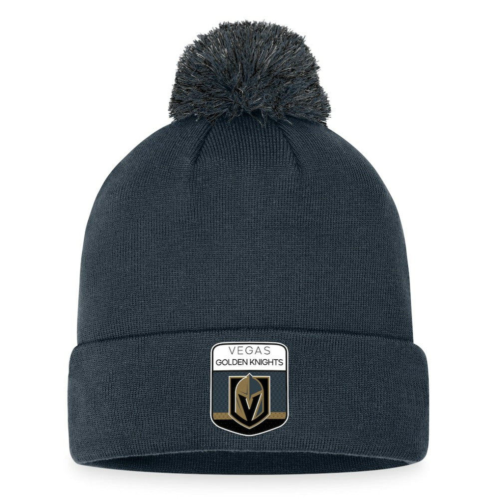 Vegas Golden Knights Fanatics 2023 NHL Draft Cuffed Knit Hat with Pom - Charcoal | Fanatics on sale