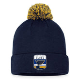 St. Louis Blues Fanatics 2023 NHL Draft Cuffed Knit Hat with Pom - Navy | Fanatics discount
