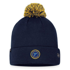 St. Louis Blues Fanatics 2023 NHL Draft Cuffed Knit Hat with Pom - Navy | Fanatics discount