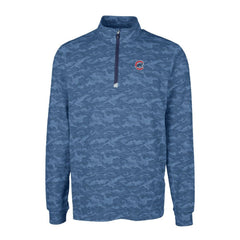 Chicago Cubs Cutter & Buck Big & Tall Traverse Camo Print Stretch Quarter-Zip Pullover Top for sale