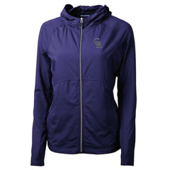 Colorado Rockies Cutter & Buck Women's Adapt Eco Knit Hybrid Recycled Full-Zip Hoodie Outlet