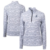 Atlanta Braves Cutter & Buck Women's Traverse Camo Print Stretch Quarter-Zip Pullover Top Online