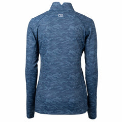 Cleveland Guardians Cutter & Buck Women's Traverse Camo Print Stretch Quarter-Zip Pullover Top Sale