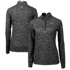 Baltimore Ravens Cutter & Buck Women's Traverse Camo Print Stretch Quarter-Zip Pullover Top - Black - NFL