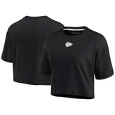 Kansas City Chiefs Women's Elements Super Soft Boxy Cropped T-Shirt - Black - Fanatics