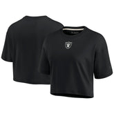 Las Vegas Raiders Women's Elements Super Soft Boxy Cropped T-Shirt - Black - Fanatics