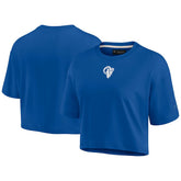 Los Angeles Rams Women's Elements Super Soft Boxy Cropped T-Shirt - Royal - Fanatics
