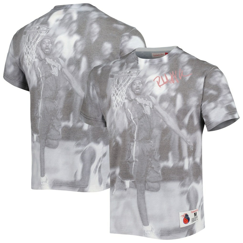 Mitchell & Ness Rasheed Wallace Detroit Pistons Above The Rim T-Shirt Heather Gray