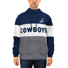Dallas Cowboys New Era Fleece Retro Joe Pullover Hoodie - Navy/White - NFL
