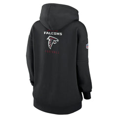 Atlanta Falcons Women's 2023 Sideline Club Fleece Pullover Hoodie - Black - Nike