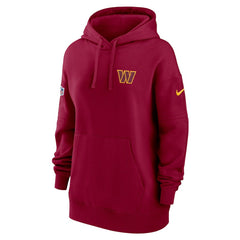 Washington Commanders Women's 2023 Sideline Club Fleece Pullover Hoodie - Burgundy - Nike