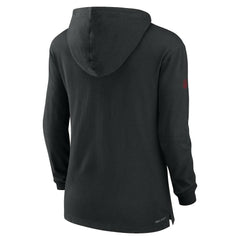 Arizona Cardinals Women's Sideline Performance Long Sleeve Hoodie T-Shirt - Black - Nike