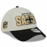 New Orleans Saints New Era 2023 NFL Draft 39THIRTY Flex Hat - Stone/Black - NFL