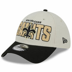 New Orleans Saints New Era 2023 NFL Draft 39THIRTY Flex Hat - Stone/Black - NFL