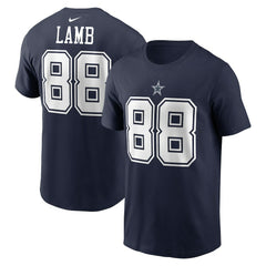 CeeDee Lamb Dallas Cowboys Player Name & Number T-Shirt - Navy - Nike