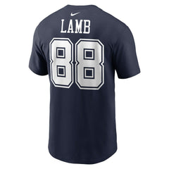 CeeDee Lamb Dallas Cowboys Player Name & Number T-Shirt - Navy - Nike