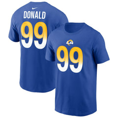 Aaron Donald Los Angeles Rams Player Name & Number T-Shirt - Royal - Nike