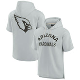Arizona Cardinals Unisex Elements Super Soft Fleece Short Sleeve Pullover Hoodie - Gray - Fanatics