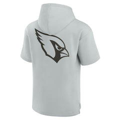 Arizona Cardinals Unisex Elements Super Soft Fleece Short Sleeve Pullover Hoodie - Gray - Fanatics