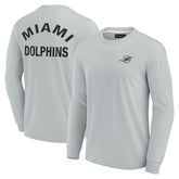Miami Dolphins Unisex Elements Super Soft Long Sleeve T-Shirt - Gray - Fanatics