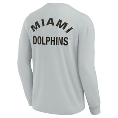 Miami Dolphins Unisex Elements Super Soft Long Sleeve T-Shirt - Gray - Fanatics