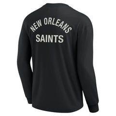 New Orleans Saints Unisex Elements Super Soft Long Sleeve T-Shirt - Black - Fanatics