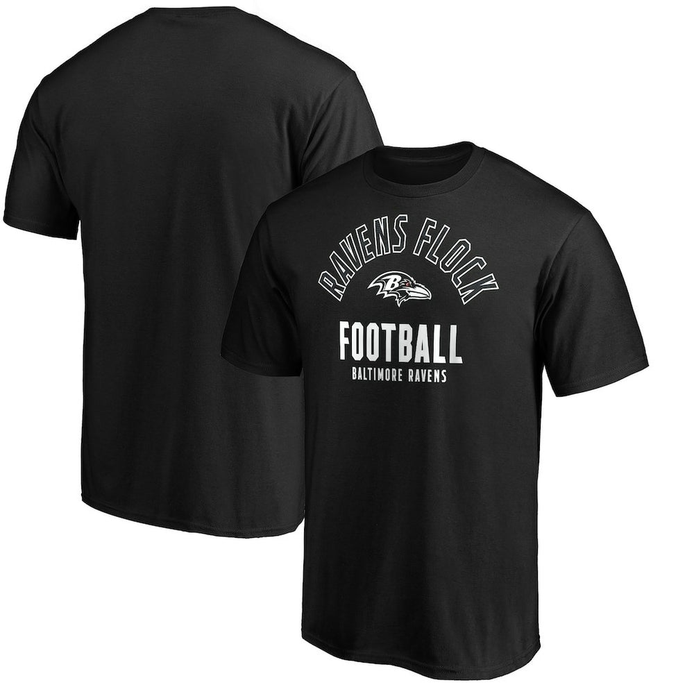 Baltimore Ravens Nickname Arc T-Shirt - Black - NFL