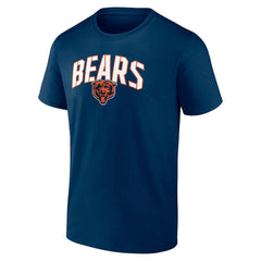 Chicago Bears Arched Kicker Stencil T-Shirt - Navy - NFL