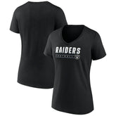 Las Vegas Raiders Women's Primary Play V-Neck T-Shirt - Black - NFL