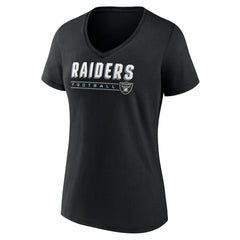 Las Vegas Raiders Women's Primary Play V-Neck T-Shirt - Black - NFL