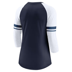 Tennessee Titans Women's Fashion 3/4-Sleeve Lightweight Raglan Fashion T-Shirt - Navy - Nike