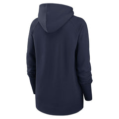 New England Patriots Women's Asymmetrical Raglan Full-Zip Hoodie - Navy - Nike