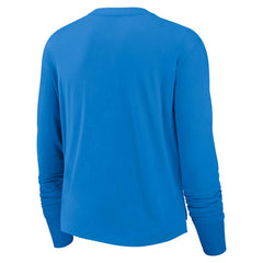 Los Angeles Chargers Women's Modest Crop Performance Long Sleeve T-Shirt - Powder Blue - Nike