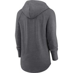 Green Bay Packers Women's Raglan Funnel Neck Pullover Hoodie - Heather Charcoal - Nike