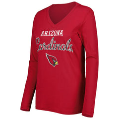 Arizona Cardinals G-III 4Her by Carl Banks Women's Post Season Long Sleeve V-Neck T-Shirt - Cardinal - NFL