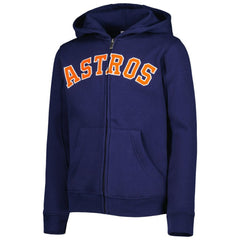 Houston Astros Youth Wordmark Full-Zip Fleece Hoodie Online