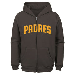 San Diego Padres Youth Wordmark Full-Zip Fleece Hoodie Outlet