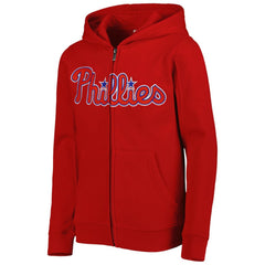 Philadelphia Phillies Youth Wordmark Full-Zip Fleece Hoodie Sale