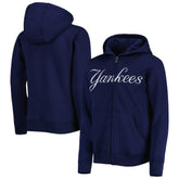 New York Yankees Youth Wordmark Full-Zip Fleece Hoodie Outlet