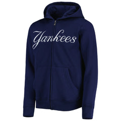 New York Yankees Youth Wordmark Full-Zip Fleece Hoodie Outlet