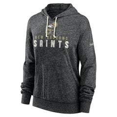 New Orleans Saints Women's Rewind Gym Vintage Lightweight Pullover Hoodie - Black - Nike