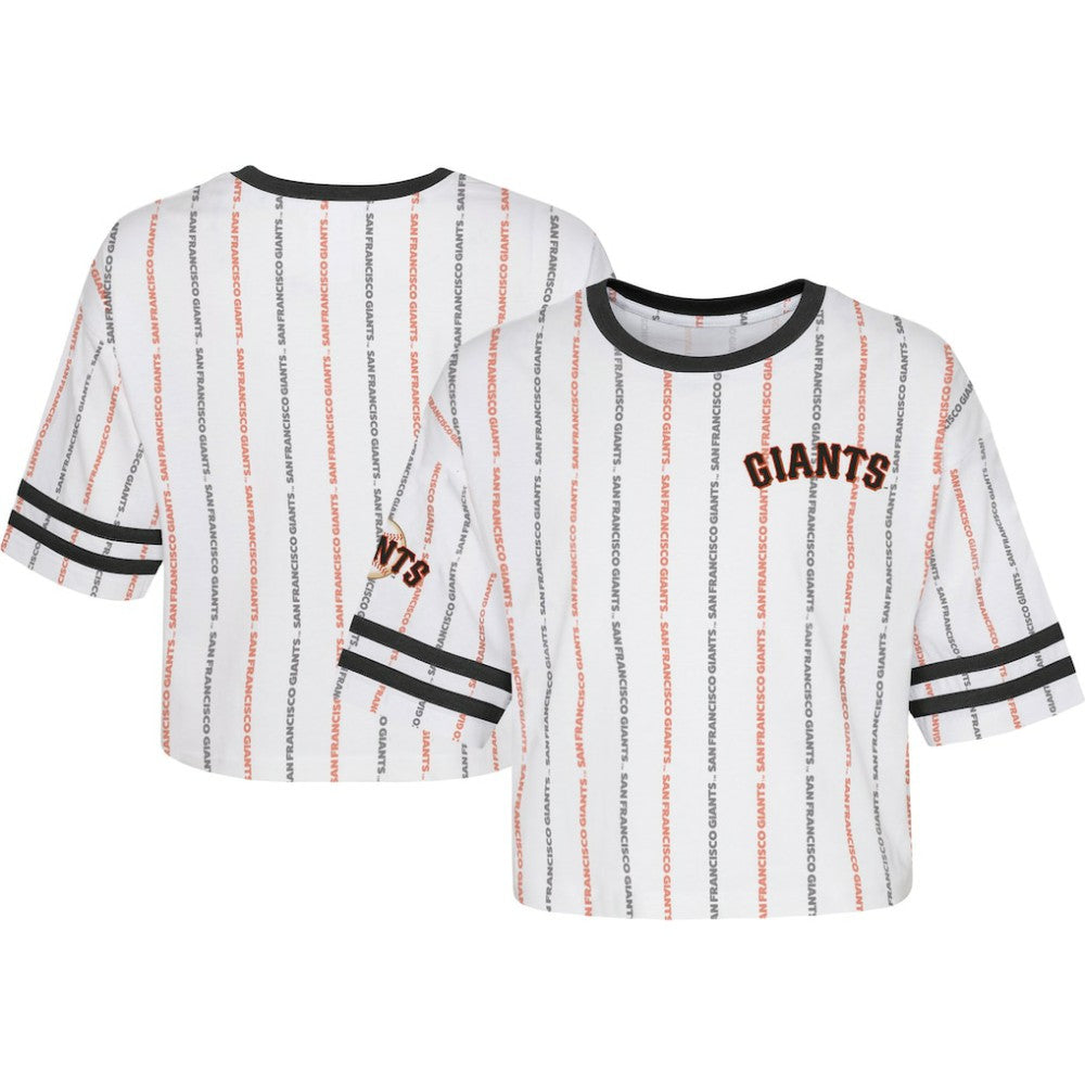 San Francisco Giants Girls Youth Ball Striped T-Shirt for sale