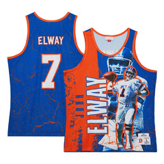 John Elway Denver Broncos 1994 Player Burst Tank Top - Royal - Mitchell & Ness