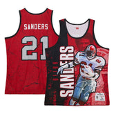 Deion Sanders Atlanta Falcons 1989 Player Burst Tank Top - Red - Mitchell & Ness