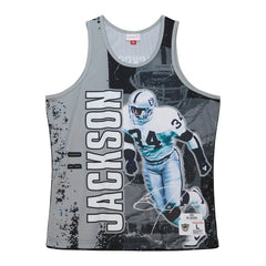 Bo Jackson Las Vegas Raiders 1990 Player Burst Tank Top - Black - Mitchell & Ness