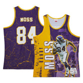 Randy Moss Minnesota Vikings 1998 Player Burst Tank Top - Purple - Mitchell & Ness