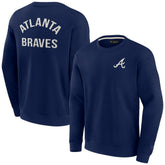Atlanta Braves Fanatics Unisex Super Soft Pullover Crew Sweatshirt Discount
