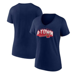 Atlanta Braves Women's Paint the Black V-Neck T-Shirt Outlet