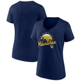 Milwaukee Brewers Women's One Champion V-Neck T-Shirt for sale