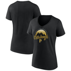 Pittsburgh Pirates Women's One Champion V-Neck T-Shirt Outlet